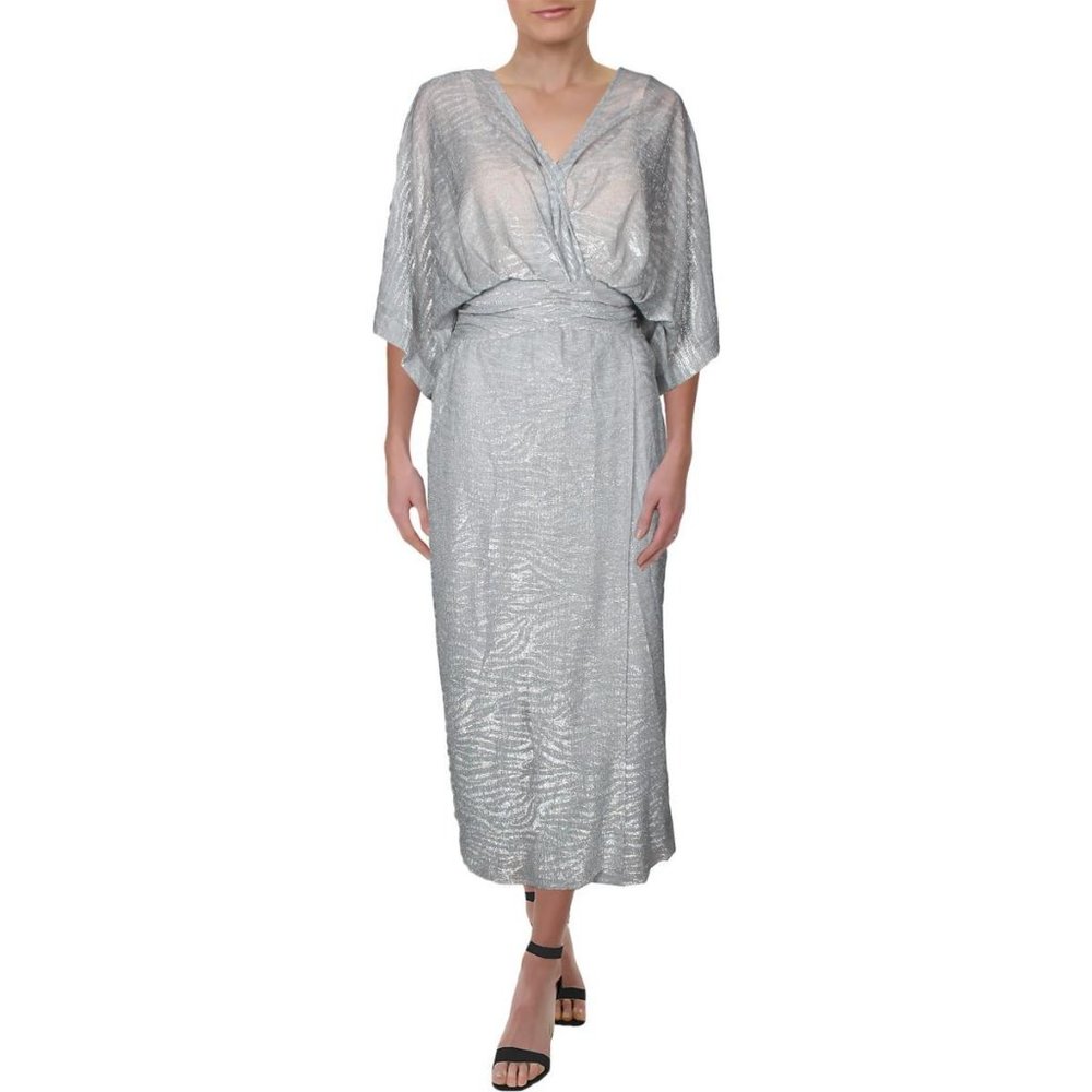 IRO METALLIC ZEBRA PRINT PARTY DRESS 1395